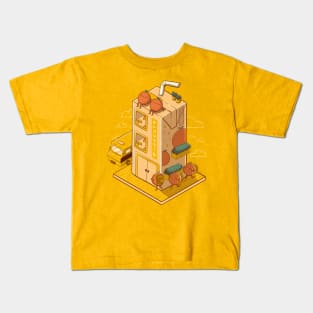 Orange School Kawaii Fruits by Tobe Fonseca Kids T-Shirt